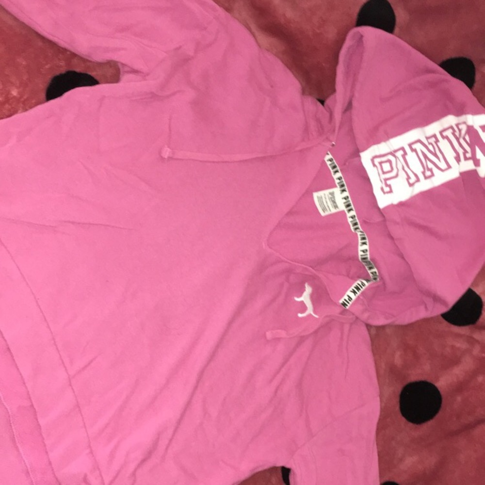 Pink VS cropped hoodie